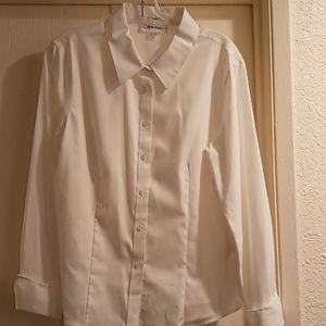 NWOT CALVIN KLEIN Blouse Sz 12, White